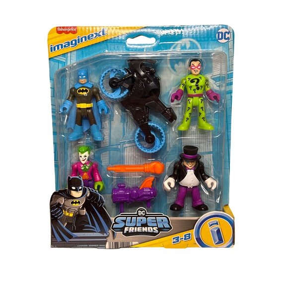 Imaginext DC Super Friends Batman & Villains Action Figures Set For Ages 3-8 - Picture 1 of 3